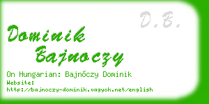 dominik bajnoczy business card